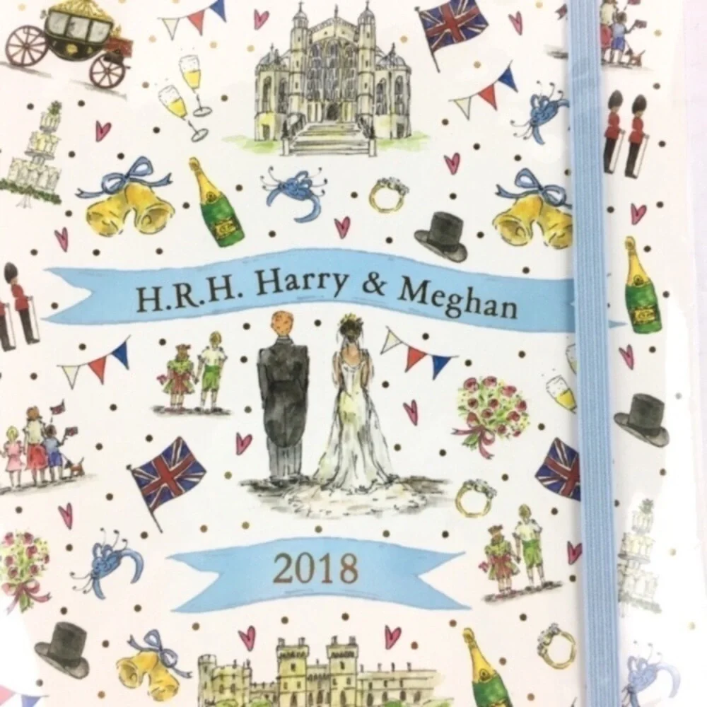 Royal Wedding Journal Prince Harry & Meghan A5 Lined Undated Pages Notebook NWT